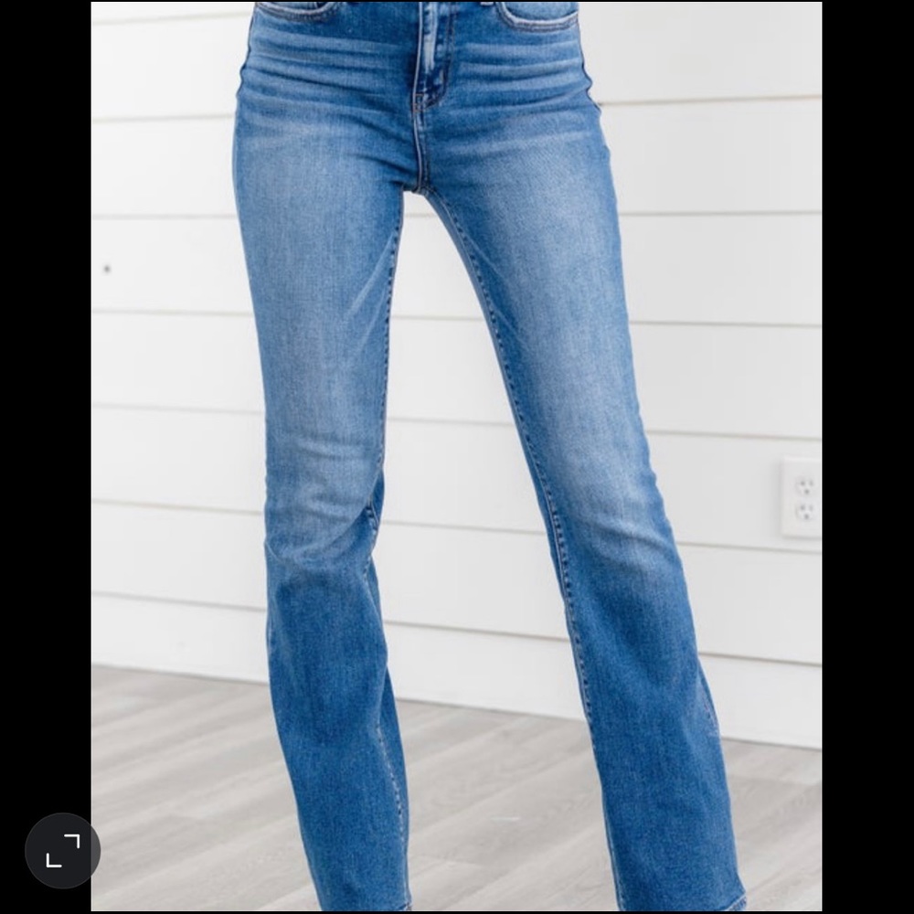 Vervet High Rose Mini Bootcut Jeans 32